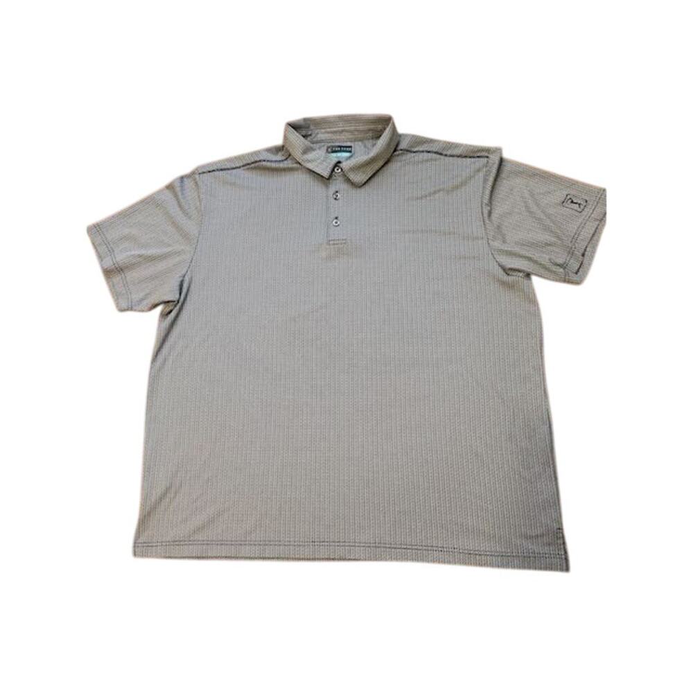 PGA Tour Golf Polo with Navy Blue Pattern Design Men's Size 2XL XXL